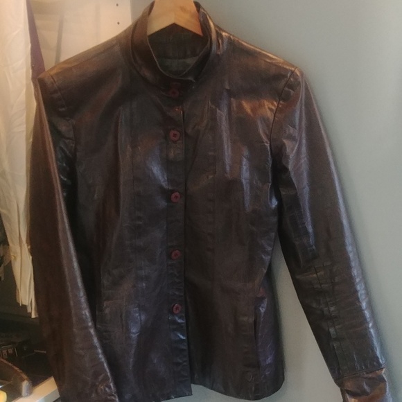 m0851 Jackets & Blazers - MO851 leather jacket size S in EUC